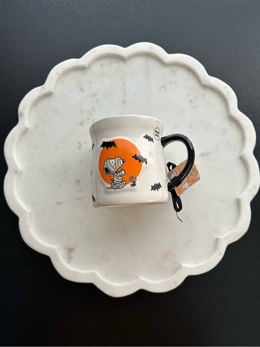 Rae Dunn Double Sided Halloween Snoopy Ceramic Mug